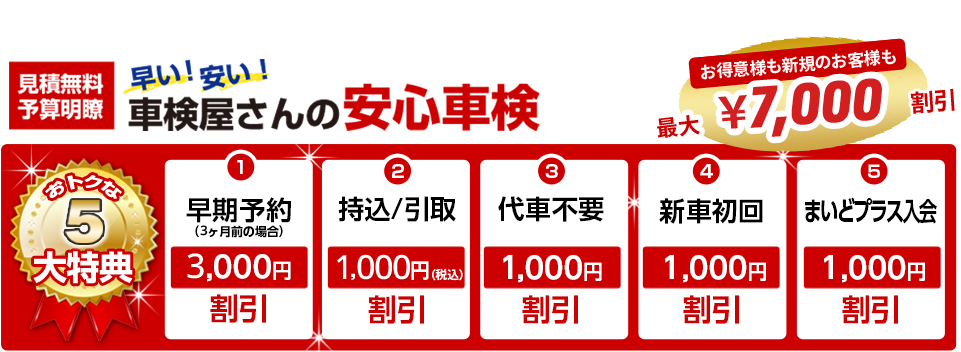 最大割引7,000円